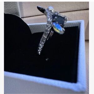 chloe and isabel sapphire pearl ring size 7